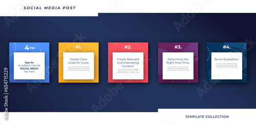 Tips post be more product collection Social media tutorial, tips, trick, did you know post banner layout template design element