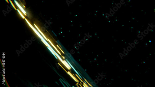 3d Render artwork visuals, fantastic animation Futurisc with lights. Concept dynamic and surreal background with lots of light spots