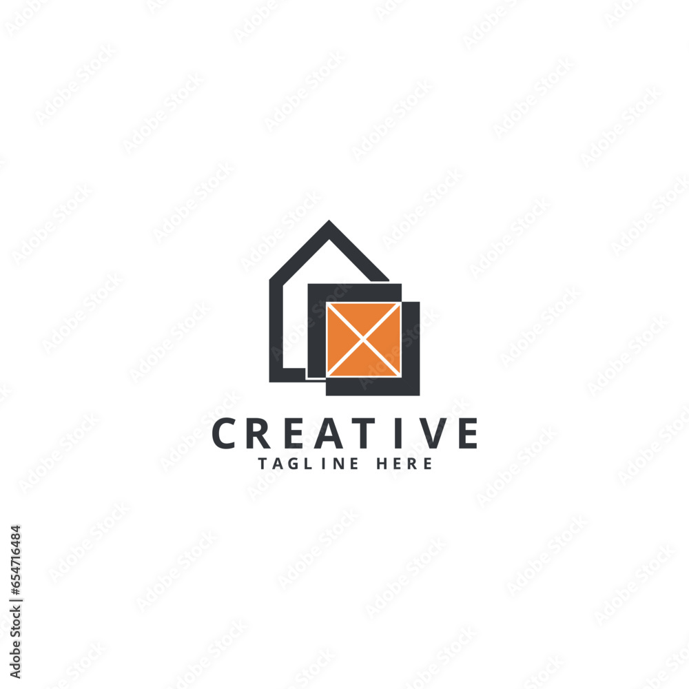 Fototapeta premium Flooring logo parquet vector illustration design