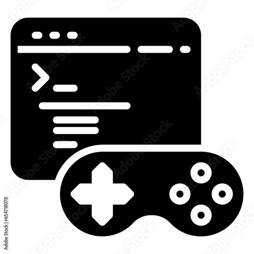 Gamification icon, glyph icon style