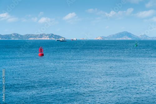 Navigation buoy on water surface