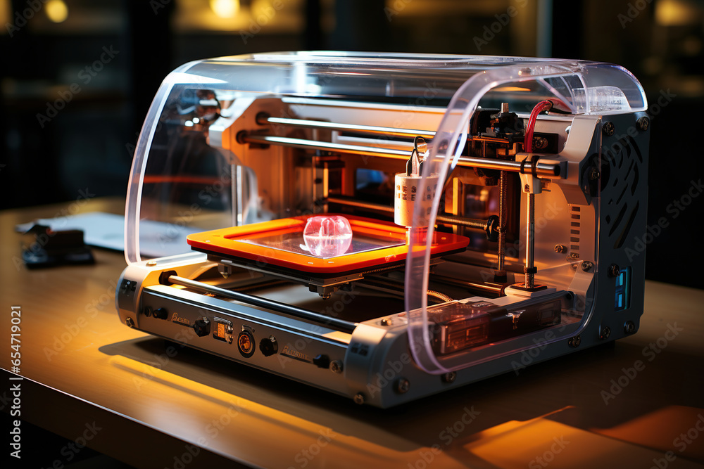 Obraz premium A 3d printer sitting on top of a table