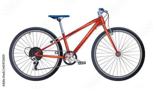 Mountain bicycle vector illustration isolated on white background