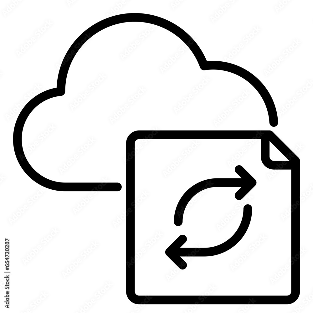 Data Sync icon, line icon style Data Sync icon, line icon style