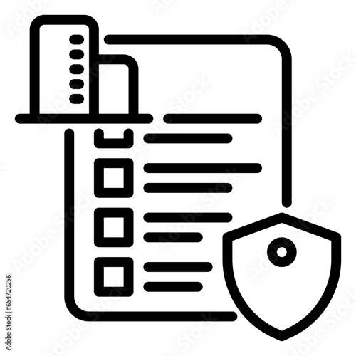 Compliance icon, line icon style