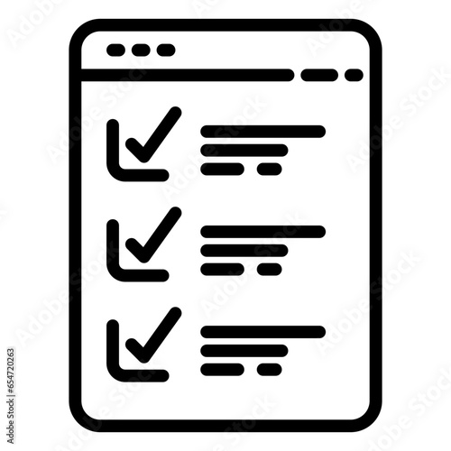 Feature selection icon, line icon style