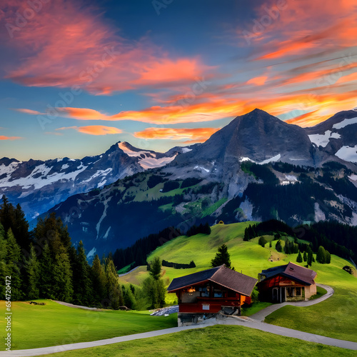 swiss mountain landscape