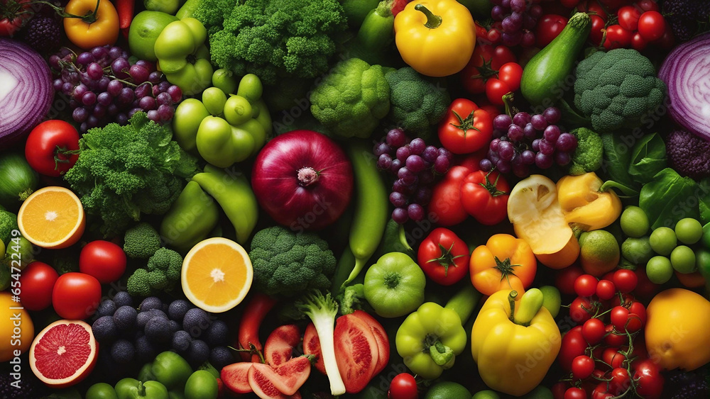 fresh and colorful fruits on gray marble with natural soft light fresh and colorful fruits on gray marble with natural soft light