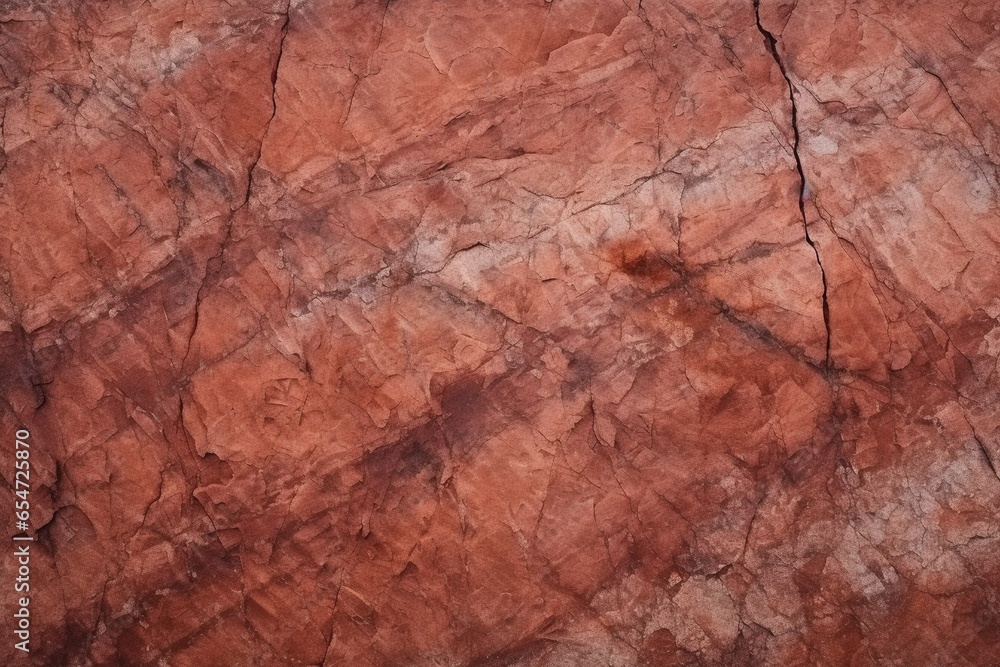 Red Cracked rough surface, granite, concrete—explore the captivating rock face texture background, revealing intricate details and unique grain patterns