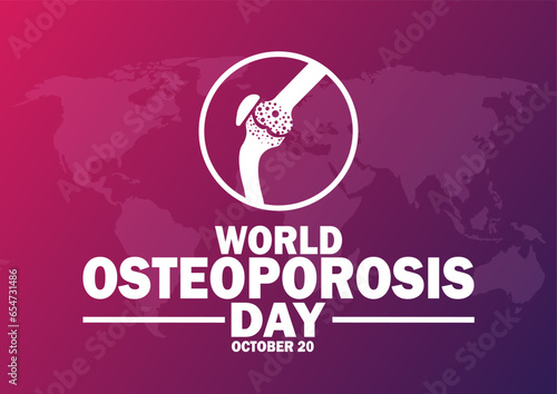 World Osteoporosis Day Vector illustration. Suitable for poster, banner, greeting card