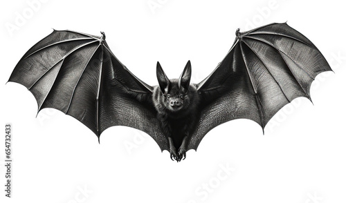 Black bat isolated on a white background