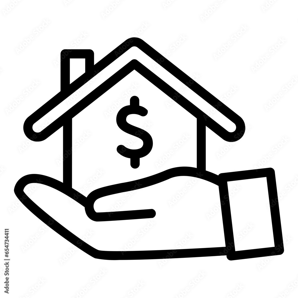 Home loan line icon Home loan line icon