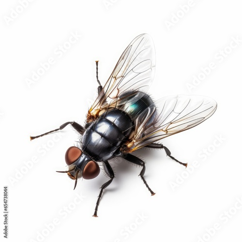 Top view of fly, isolated on white background cutout, Generative AI © Ashutosh