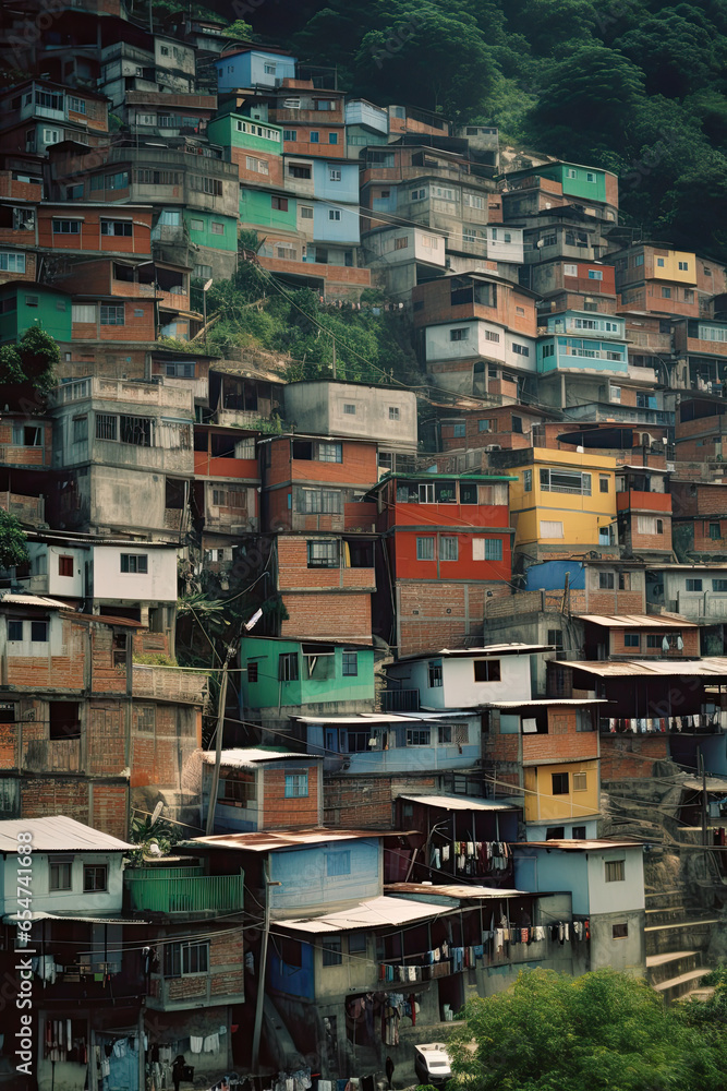 Elevated Echoes: The Favela's Colorful Cascade