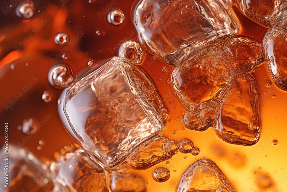 Carbonated beverage with frozen water Food in the backdrop close up of the soda decorative component Lager s effervescent spheres up close Frozen water foam set Carbonated beverage with frozen water Food in the backdrop close up of the soda decorative component Lager s effervescent spheres up close Frozen water foam set