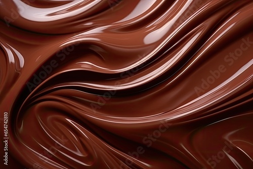Close up of dark chocolate with a textured liquid texture