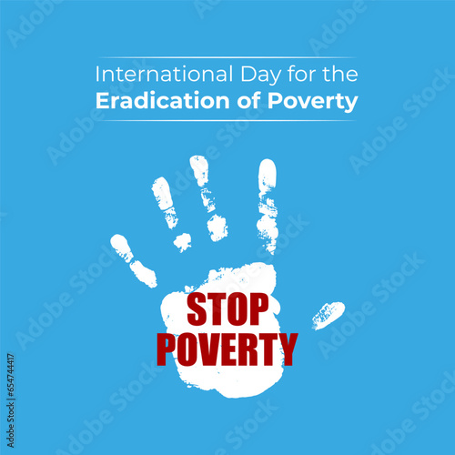 Vector illustration of International Day for the Eradication of Poverty banner