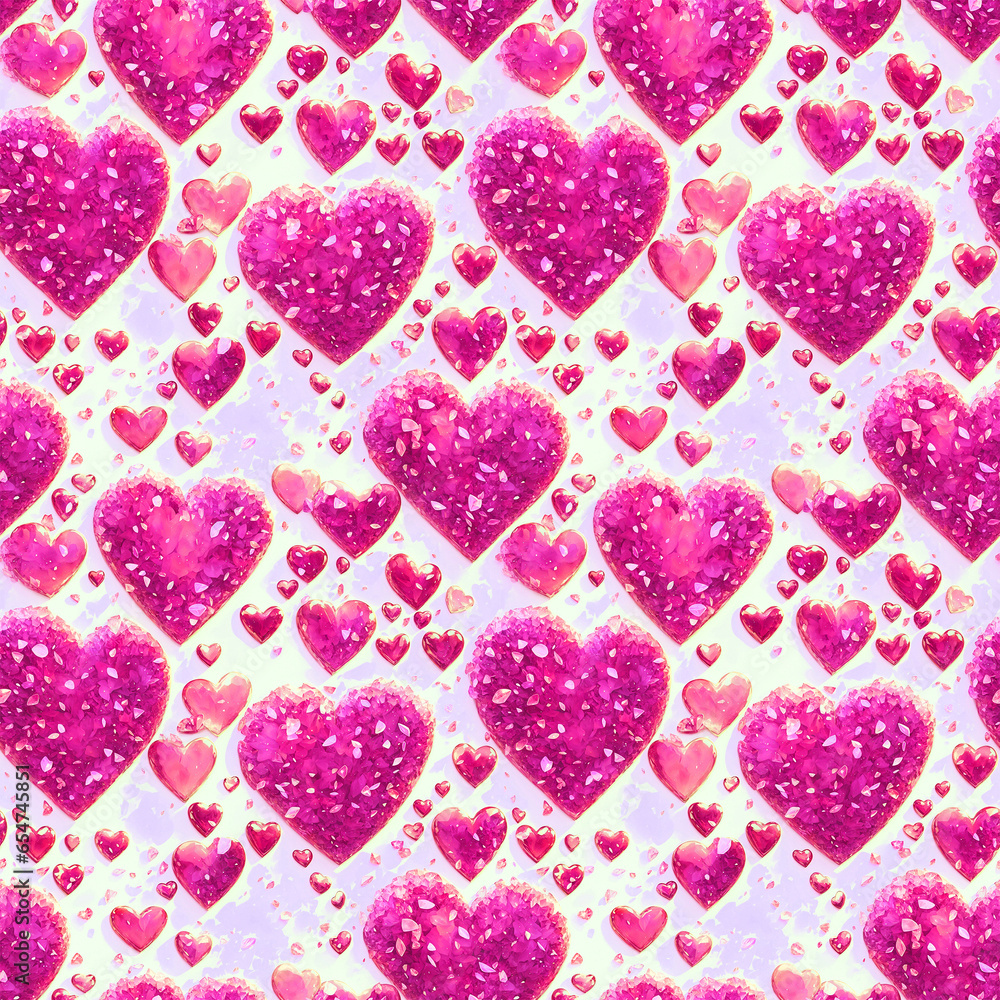 Fototapeta premium seamless pattern with hearts