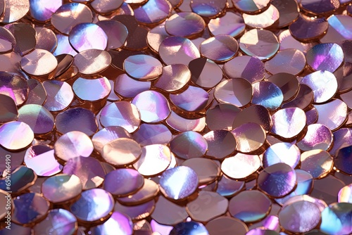 I sparkle on a diamond shaped shiny backdrop with sequins photo