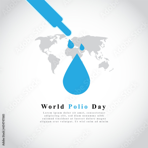 Vector illustration of World Polio Day banner