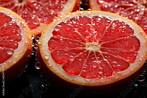 Macro photography of fresh and juicy fruits