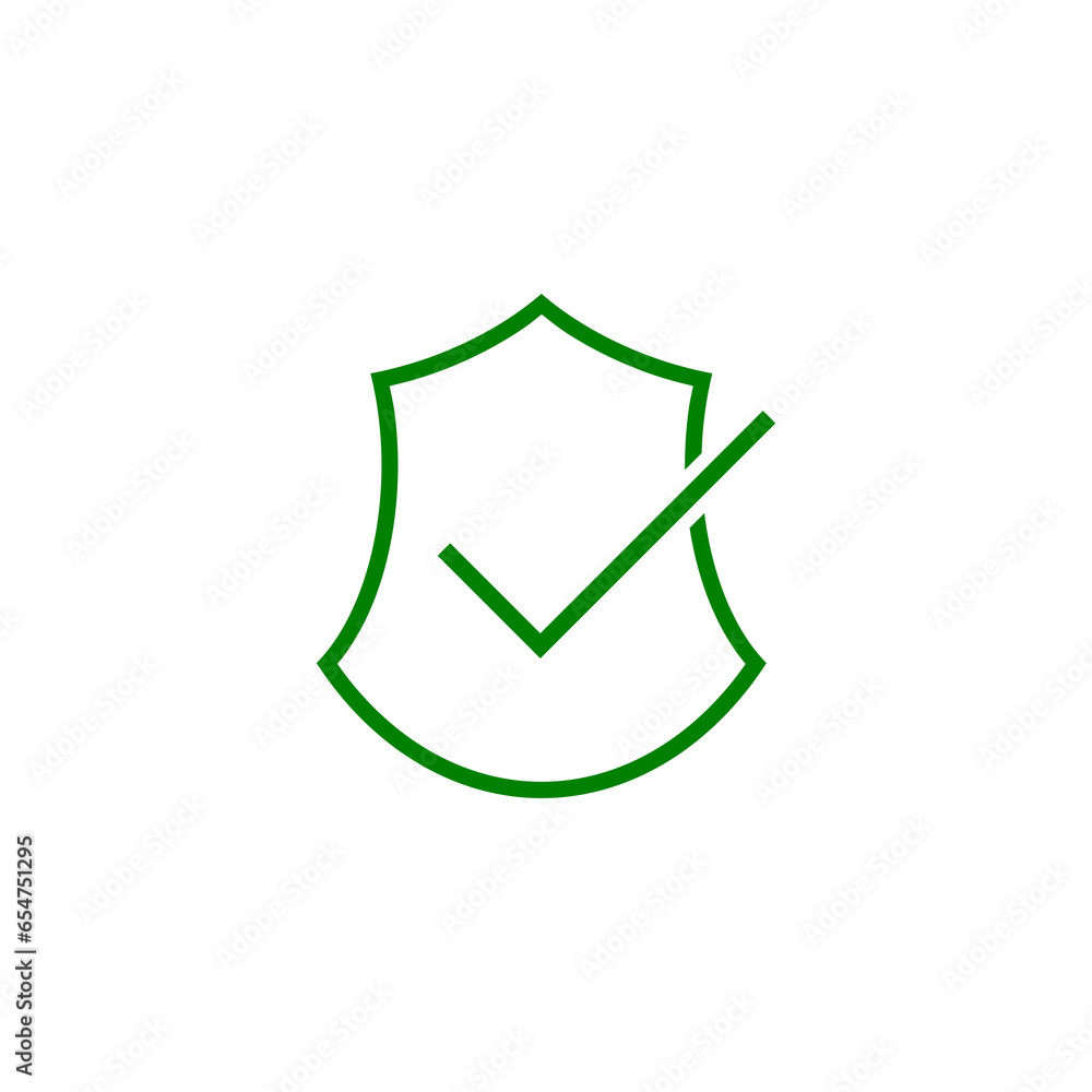 Shield check mark icon isolated on transparent background Shield check mark icon isolated on transparent background