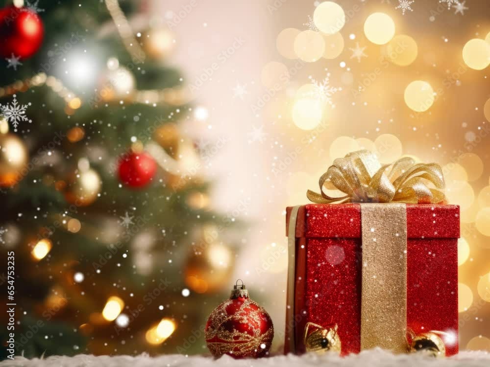 Animation of a Christmas doll with a small Christmas tree and gifts. Background for business and advertising. Animation of a Christmas doll with a small Christmas tree and gifts. Background for business and advertising.
