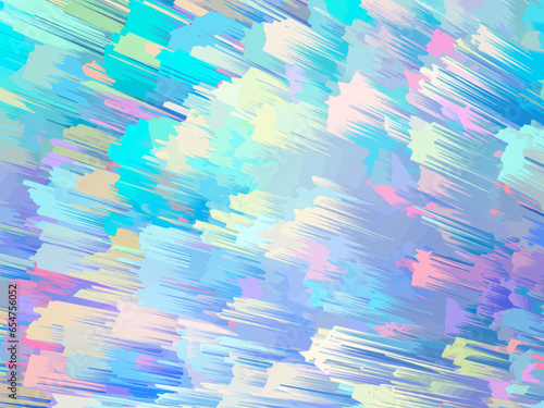 Unicorn background with rainbow shapes and colors. Fantasy gradient backdrop with hologram. Vector illustration for poster, brochure, invitation, cover book, catalog, etc.