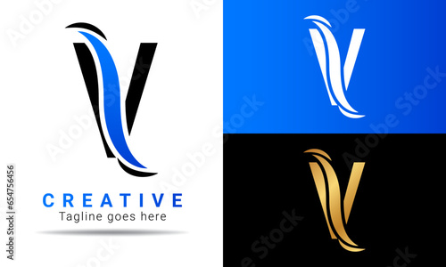 V Letter Logo Design Template. Creative Modern V Letter logo icon vector