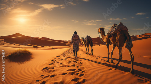 camel in the desert HD 8K wallpaper Stock Photographic Image