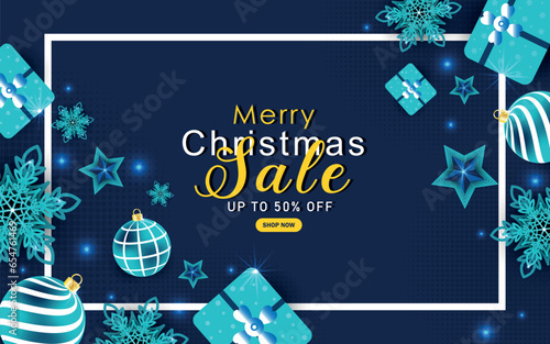 Christmas Sale promotion banner with special offer
