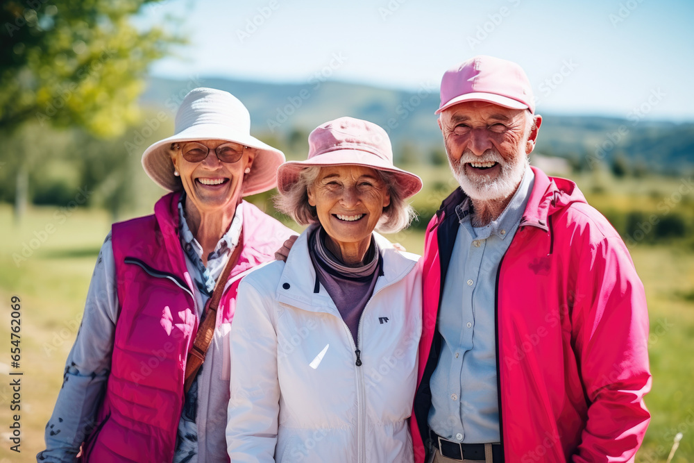 portrait of senior hiker in the countryside