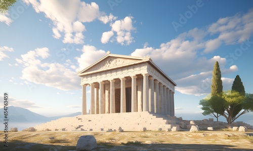 ancient greek architecture buildings art, ai generative