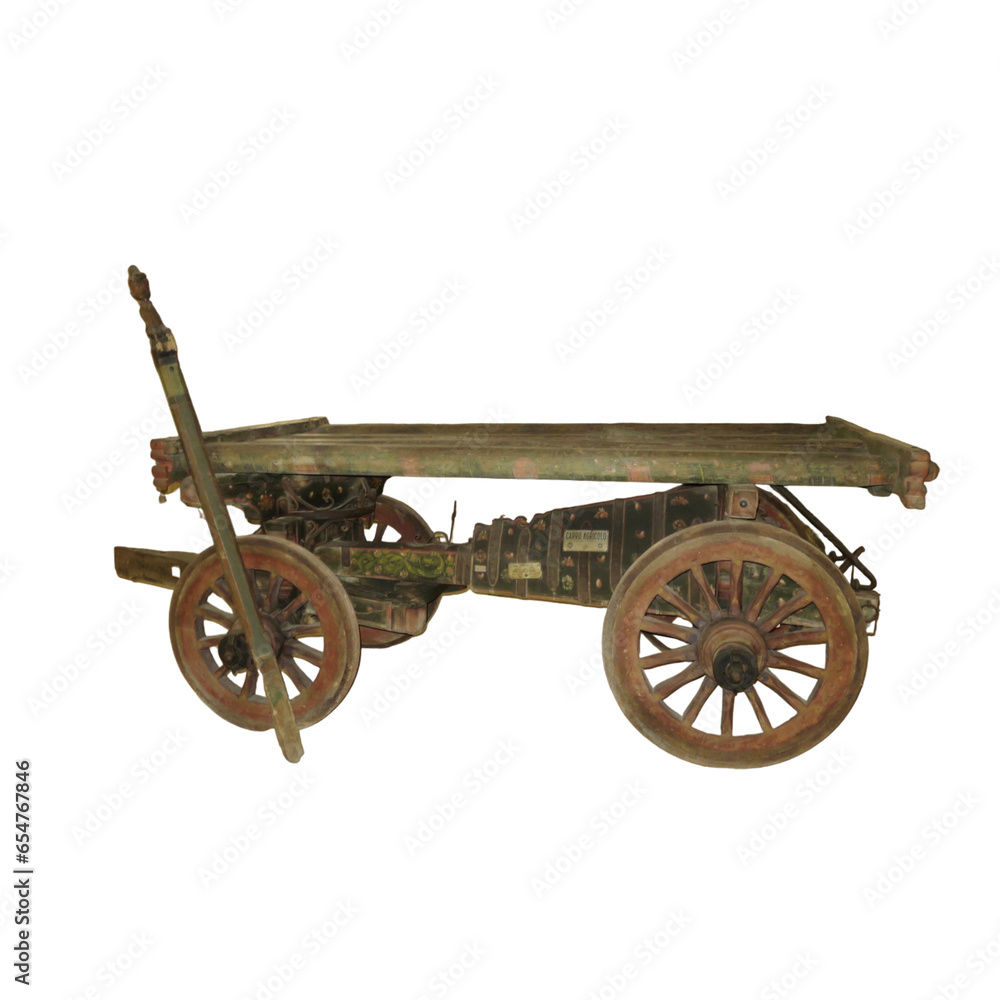 Fototapeta premium ancient wooden carts for peasant use-