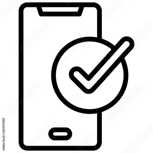 Mobile Register Outline Icon