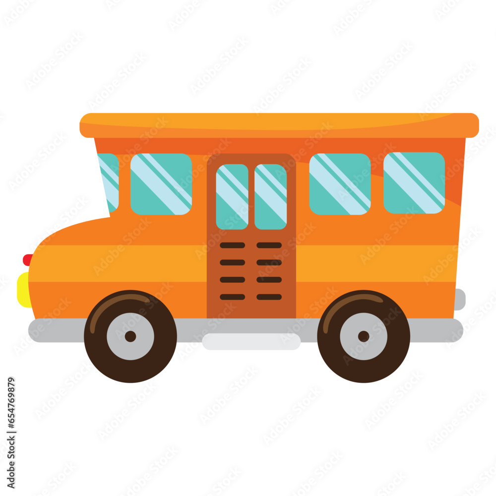 School bus illustration icon. Vector design