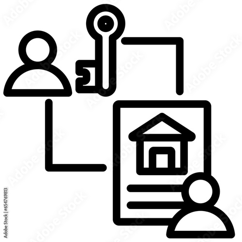 Leasing Outline Icon