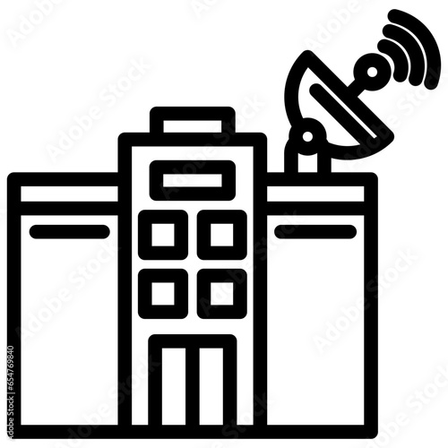 Satellite Office Outline Icon