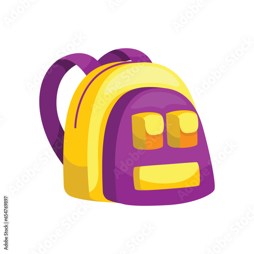 School bag illustration icon. Vector design