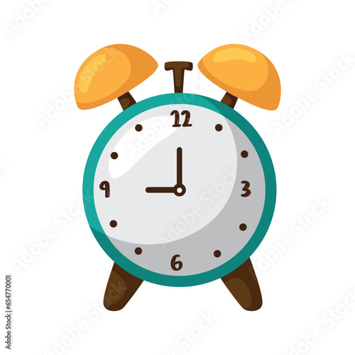 Alarm clock illustration icon. Alarm clock design
