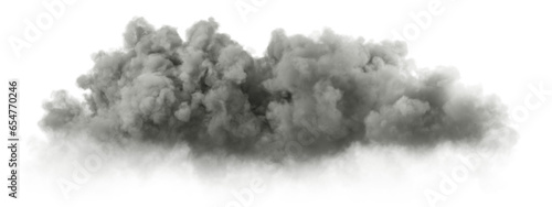 Rainstorm overcast clouds on transparent 3d rendering png