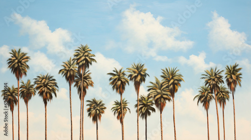 A painting of a palm tree © franklin