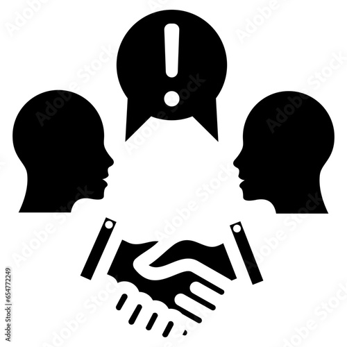 Conflict Resolution Glyph Icon