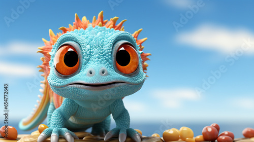 dragon on a white background HD 8K wallpaper Stock Photographic Image