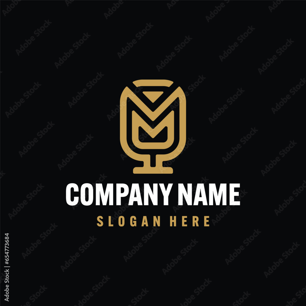 Combination of Letters and Podcast Logo Combination of Letters and Podcast Logo