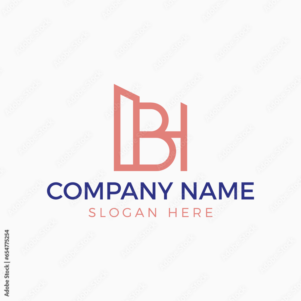 Letters HB Construction Logo