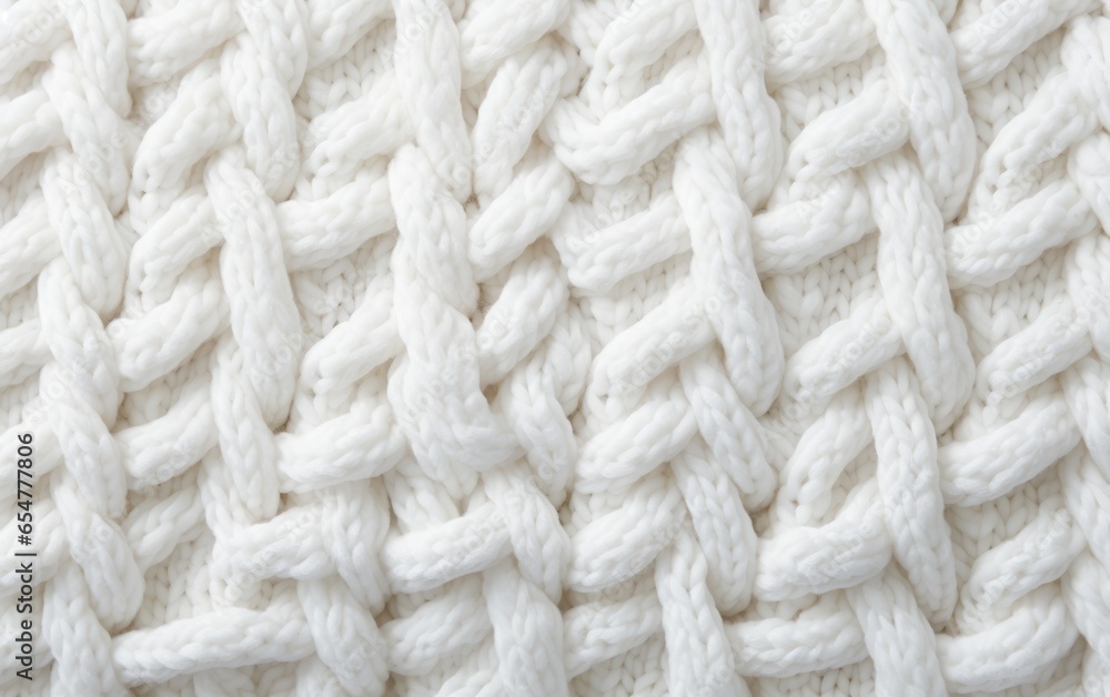 Close up of white knitted fabric textured background Close up of white knitted fabric textured background