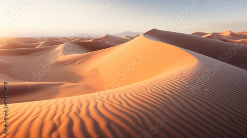 Sand dunes in the desert