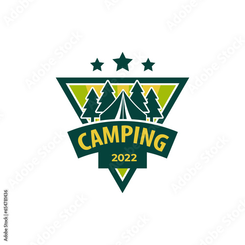 Camping Logo Badge Design Template