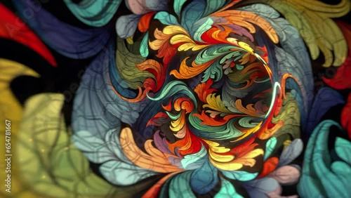 3D Tunnel Autumn Loop footage 